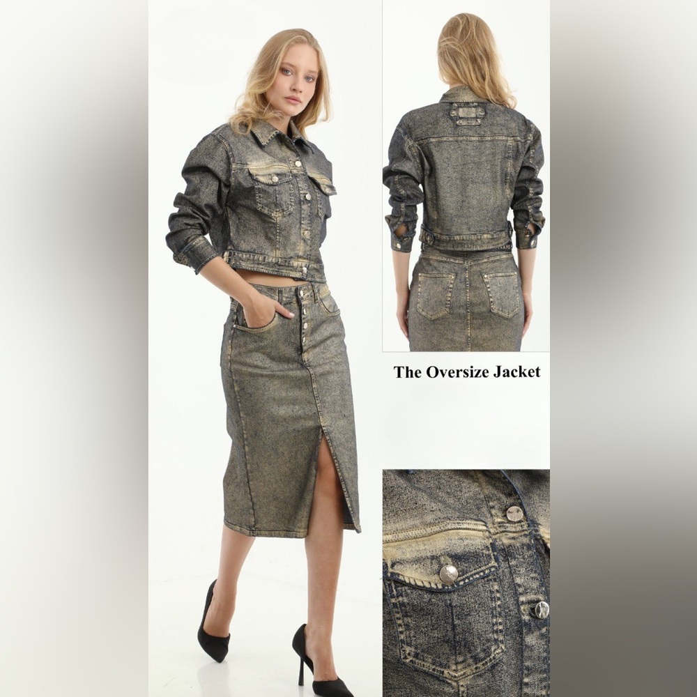 Nwt Dish Stylish Denim oversize Jacket